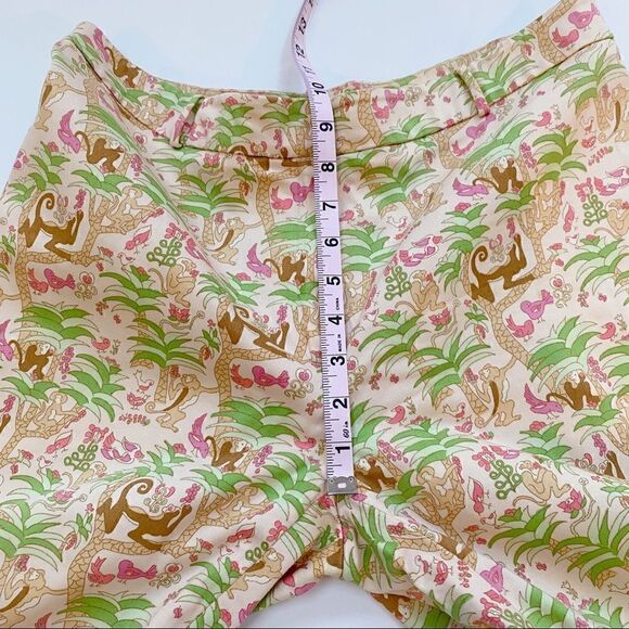 Vintage Tibi Jungle Print Pants Pink Green Animal Print Tropical Designer 10 - Picture 13 of 14